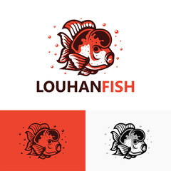 Wall Mural - Louhan fish logo template design