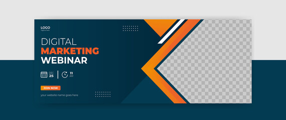 webinar facebook cover banner template social media post