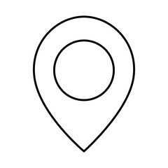 Canvas Print - location pin icon, line style