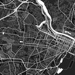 Augusta, UnitedStates dark vector art map