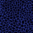 © Anzelika - Giraffe skin color seamless pattern with fashion animal print for continuous replicate. Chaotic mosaic black pieces on azure background. Wrapping paper, funny textile fabric print,design,decor