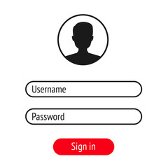Poster - Interface. Username and password to login. Data for authorization. Log in to my personal account.