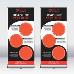 Wall Mural - Roll up banner for your company or business, vector file, high quality, clean, creative, easy to edit, modern design x-banner, roller