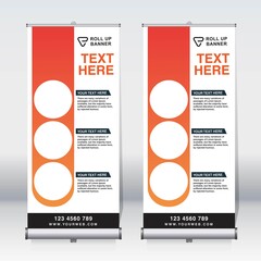 Wall Mural - roll up banner for your company or business, vector file, high quality, clean, creative, easy to edi