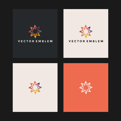 Poster - flowers logo vector icon illustration