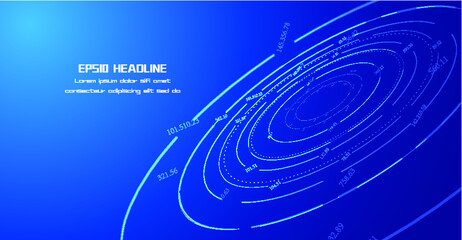 Poster - helix coils of stock data on internet fintech background