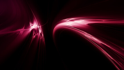 Fototapete - Abstract red and black background. Detailed generative fractal graphics. Technology and science concept.