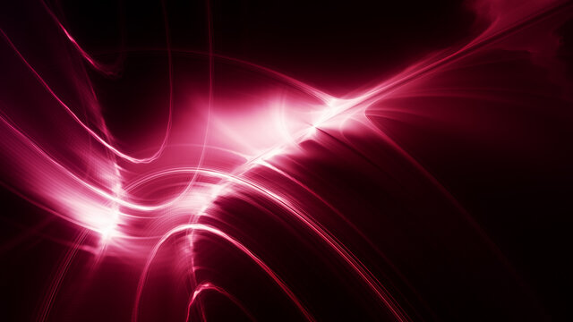 Abstract red and black background. Detailed generative fractal graphics. Technology and science concept.