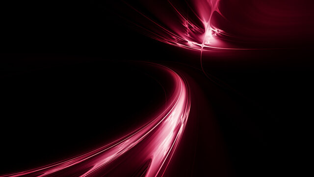 Abstract red and black background. Detailed generative fractal graphics. Technology and science concept.