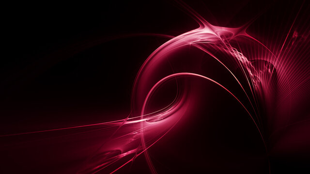 Abstract red and black background. Detailed generative fractal graphics. Technology and science concept.