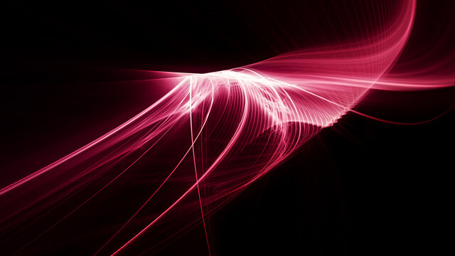 Abstract red and black background. Detailed generative fractal graphics. Technology and science concept.
