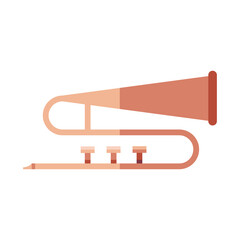 Wall Mural - trombone instrument icon vector design