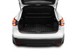 Clean, open empty trunk in the white  car SUV on white isolated  background