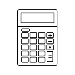 Wall Mural - Calculator vector, Digital marketing line style icon editable stroke on white background