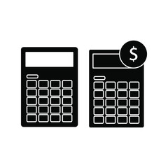 Wall Mural - Calculator vector, Digital marketing line style icon editable stroke on white background