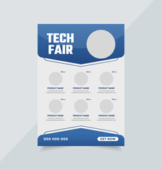 Wall Mural - product promotion poster flyer template, product sale flyer poster leaflet, editable flyer template