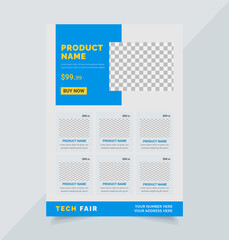 Wall Mural - product promotion poster flyer template, product sale flyer poster leaflet, editable flyer template