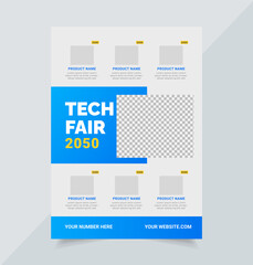 Wall Mural - product promotion poster flyer template, product sale flyer poster leaflet, editable flyer template