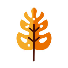 Leaf With Holes Line And Fill Style Icon Vector Design