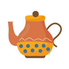 Poster - tea pointed kettle icon vector design