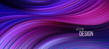 Full Color Flow Wave Trendy Background. Background For Presentation, Brochure, Booklet, Poster. Vector Illustration