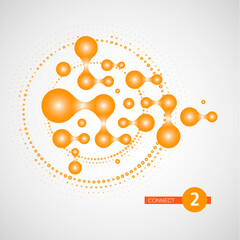Poster - Flat set. Digital background. Modern flat design. Abstract background technology graphic design. Business network concept. Business teamwork concept. Internet technology. Website icon symbol