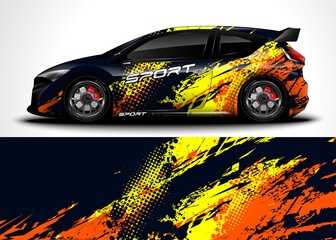 Wall Mural - Abstract background racing sport car for wrap decal sticker design and vehicle livery