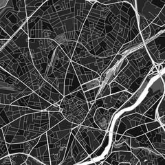  Limoges, France dark vector art map