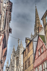 Fototapete - Quartier Saint-Ouen, Rouen, HDR Image