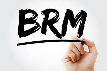 Poster - brm - business reference model acronym with marker, concept background