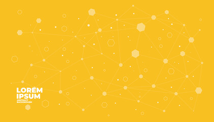 Poster - Abstract line network connection. Digital communication. Abstract vector background.