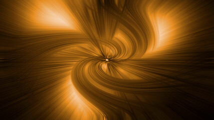 Wall Mural - Yellow abstract fractal. Space background.