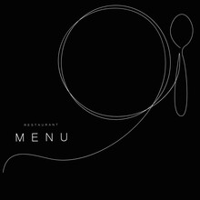 Menu Restaurant Background, Vector Illustration