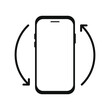 Rotate smartphone or cellular phone. Turn your device. Device rotation symbol. Vector illustration.