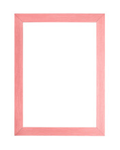 Modern Pink Picture Frame On White