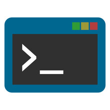 2d Icon Of A Cmd - Command Line - Terminal