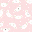 Kleiner Koala Bär Moritz Grafik in Cartoon-Style für Postkarten, Einladungen, Tapeten, T-Shirts und Spielzeuge, hintergrund textur tapete stoff wand muster tier pastell rosa