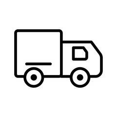 Canvas Print - truck conveyance transport vehicle line style icon