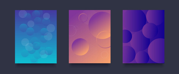 Poster - 3d Bubble Abstract Gradient Pattern Background. Vector illustration