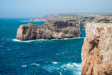 Wall Mural - Cabo de Sao Vicente on the Algarve in Portugal