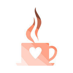 Canvas Print - Valentine Day Coffee Icon