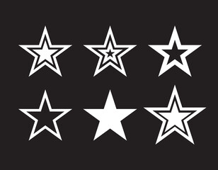 Wall Mural - star icons. vector symbols star isolated on white background. dallas star. design template.