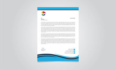 Corporate Business Letterhead, Elegant and minimalist style letterhead template design full Vector