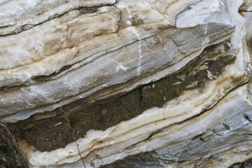 Wall Mural - Old natural stone texture with multicolored layers