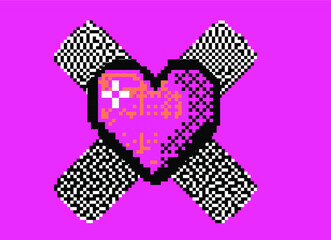 Aufkleber - The heart shape symbol. Metaphorical or symbolic ideograph of love and affection.