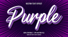 Purple White Text Style Effect