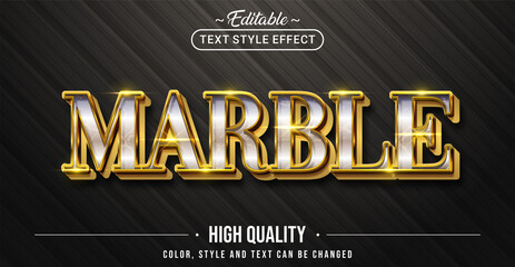 Poster - Editable text style effect - Marble text style theme.