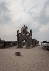 tsunami destroyed old church at dhanushkodi india