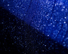 Blue Water Droplets On Blue Car Background Sparkles
