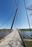 Fototapeta Most - Fußgängerbrücke über die Weser in Minden, NRW, Deutschland